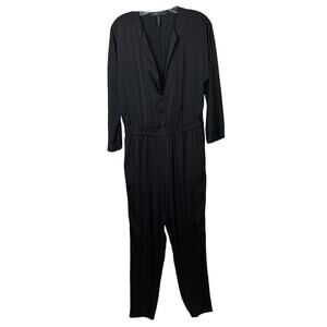 BCBG Maxazria Black Long Sleeve Jumpsuit Women XS